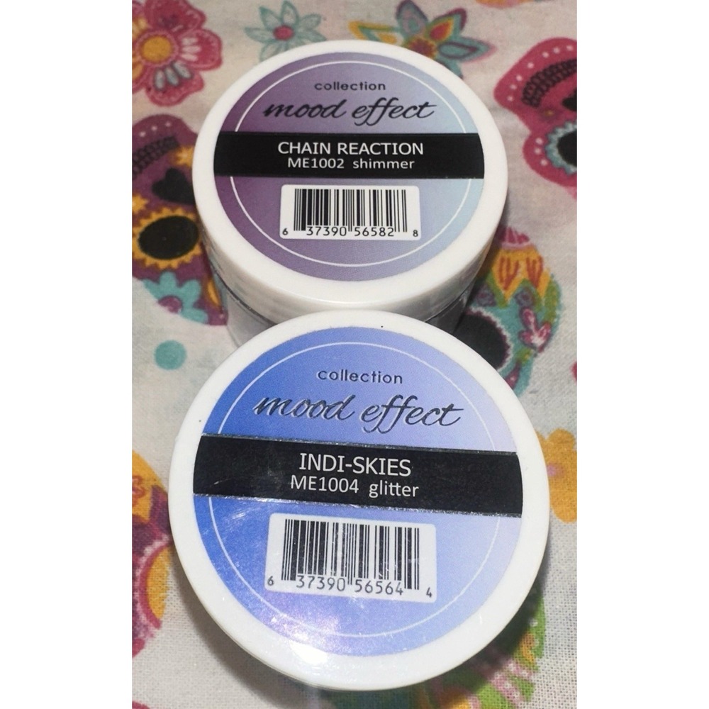 Glam And Glits Mood Effect Collection Acrylic Powder 2 PCS 1 OZ Each Lot Of 2